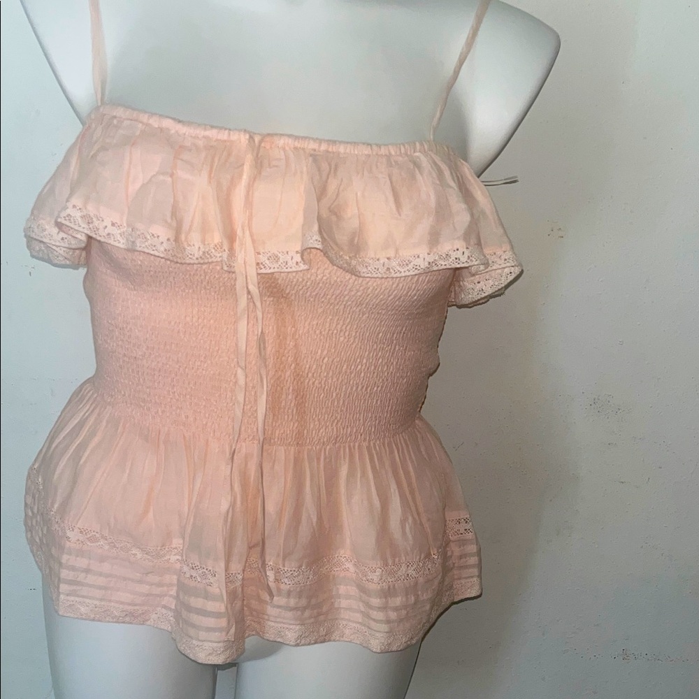 Vineyard Vines Light Peach Smocked Camisole
